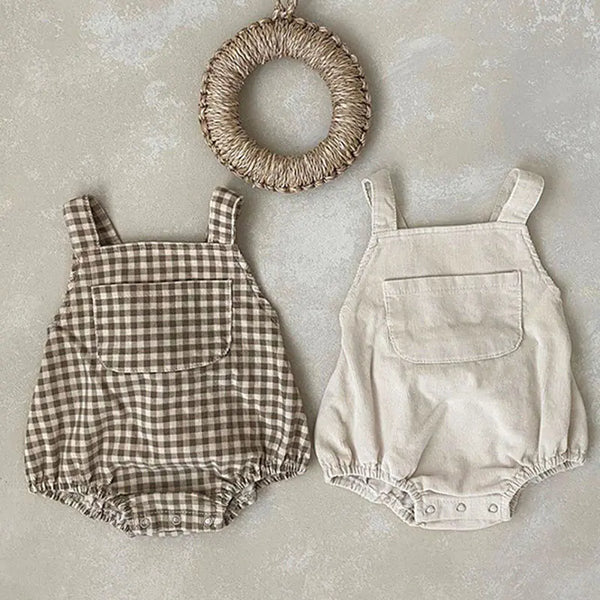 Sleeveless Corduroy Onesies for Newborns (Spring/Autumn)