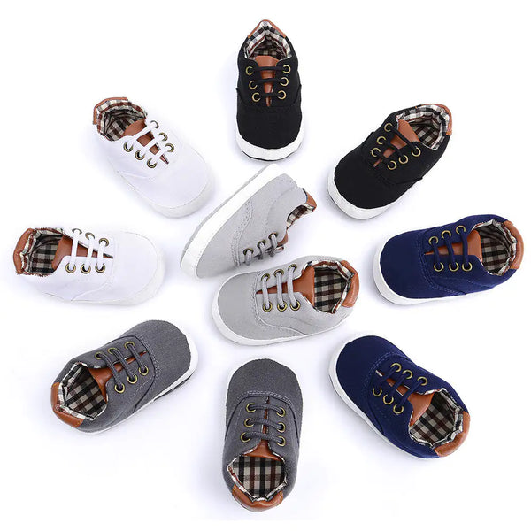 Solid canvas shoes for toddlers and baby boys