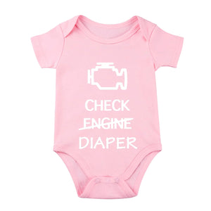 Check Engine Diaper Baby Bodysuit