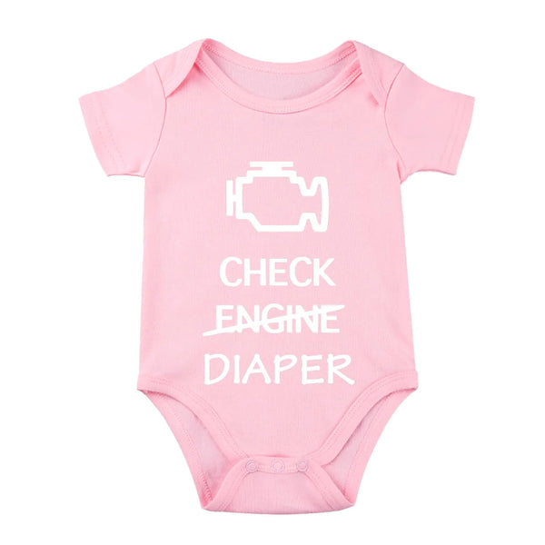 Check Engine Diaper Baby Bodysuit