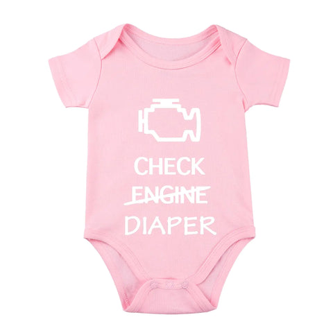 Check Engine Diaper Baby Bodysuit