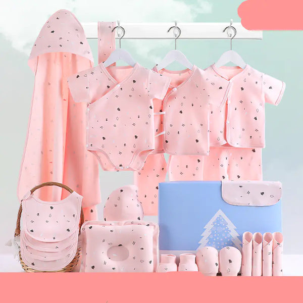 Newborn Gift Box Set with Cotton Summer Baby Clothes