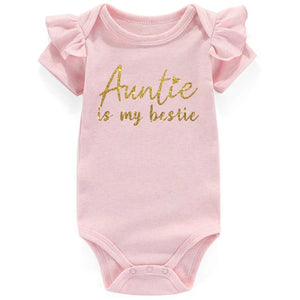 Auntie Is My Bestie  Baby Bodysuit