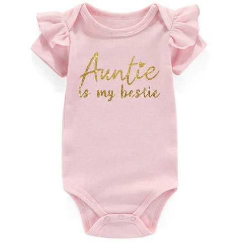 Auntie Is My Bestie  Baby Bodysuit