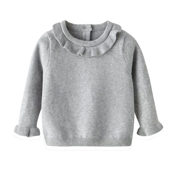 Grey Toddler Knit Crewneck Sweater