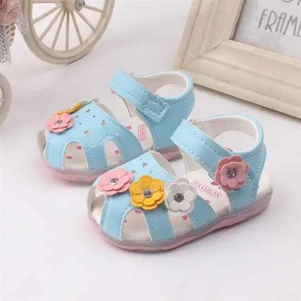 Flower Sandals for Toddlers, Light-Up Princess Shoes