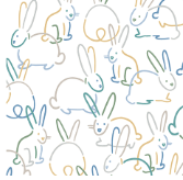 Organic Play Mat | Round | Bunnies