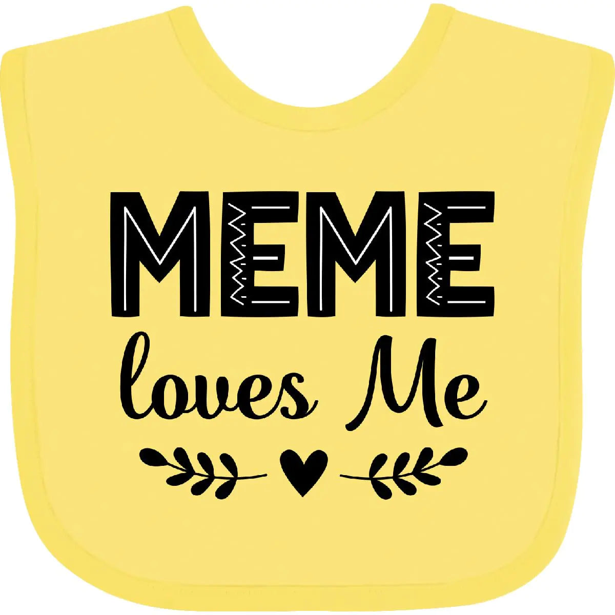 inktastic Meme Loves Me Baby Clothes Baby Bib Banana 3ab8b