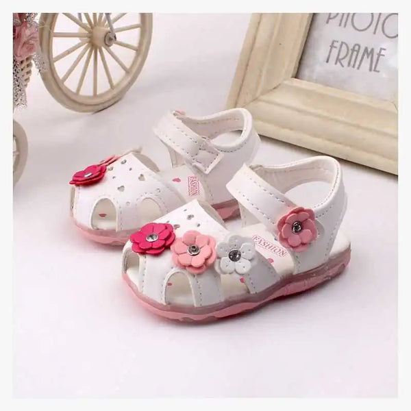 Flower Sandals for Toddlers, Light-Up Princess Shoes