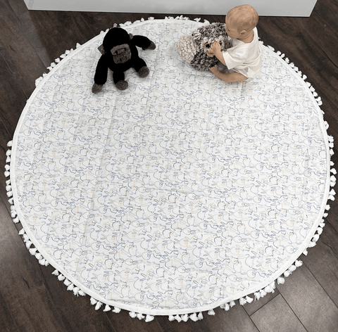 Organic Play Mat | Round | Bunnies