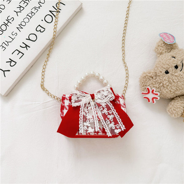 Stylish And Versatile Girls Portable Red Crossbody Handbag