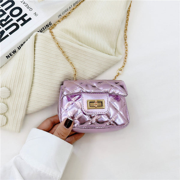 Fashionable Mini Girls Shiny Crossbody Handbag