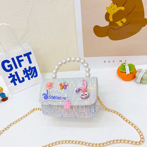 Children's Cartoon Patched Pattern Fashion Princess Crossbody Bags
