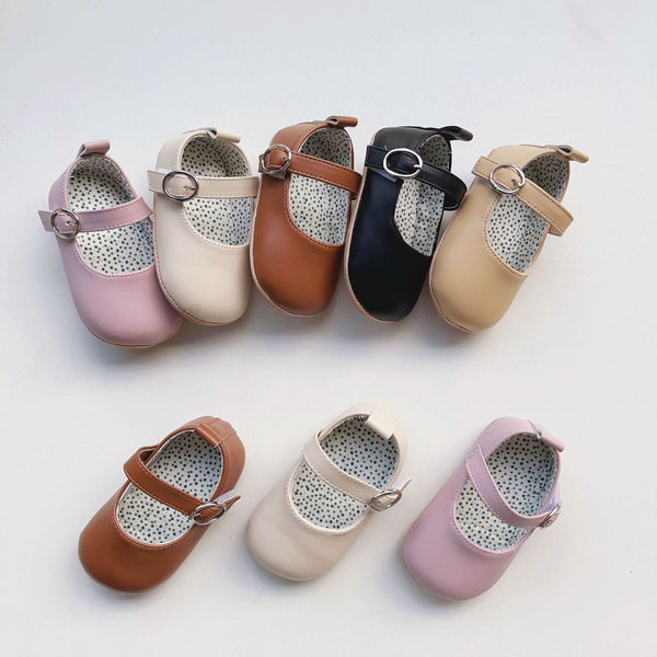 Baby Girl Solid Color Toddler Soft-Sole Anti-Slip Walking Shoes