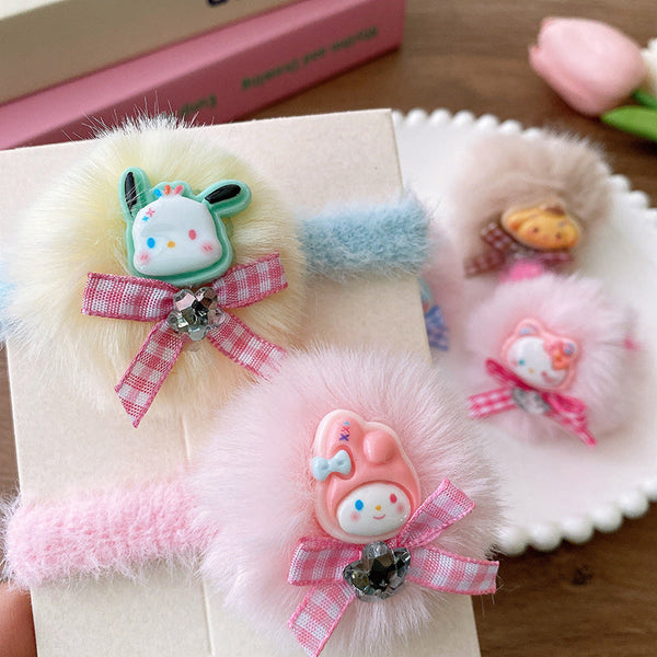Cartoon Doll Rhinestone Bow Hairband