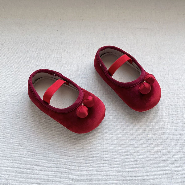 Vintage Design Cherry Toddler Anti-slip Walking Shoes