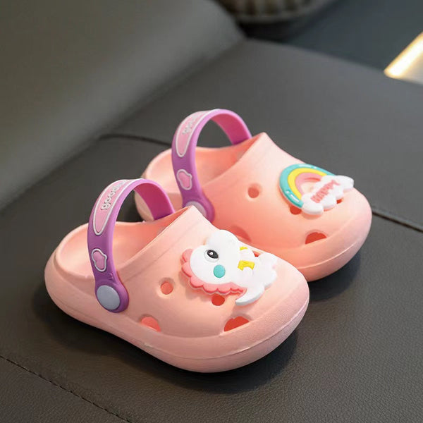 Baby Cartoon Animal & Rainbow Colorful Soft Bottom Slippers