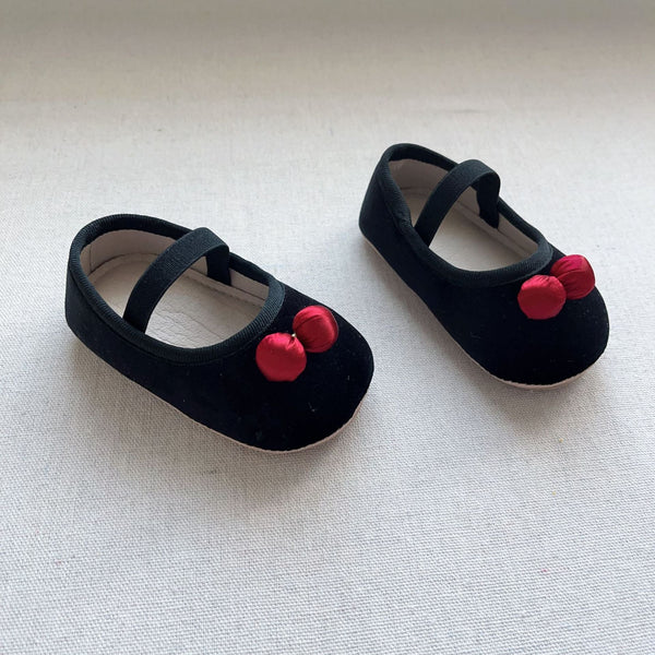 Vintage Design Cherry Toddler Anti-slip Walking Shoes