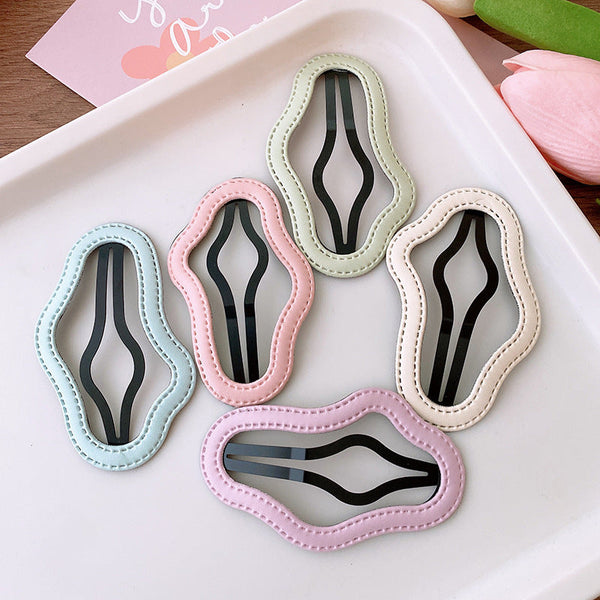 Of 5 Candy-Colored Hollow Out Star/Cloud Shaped Hair Clips