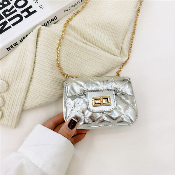 Fashionable Mini Girls Shiny Crossbody Handbag