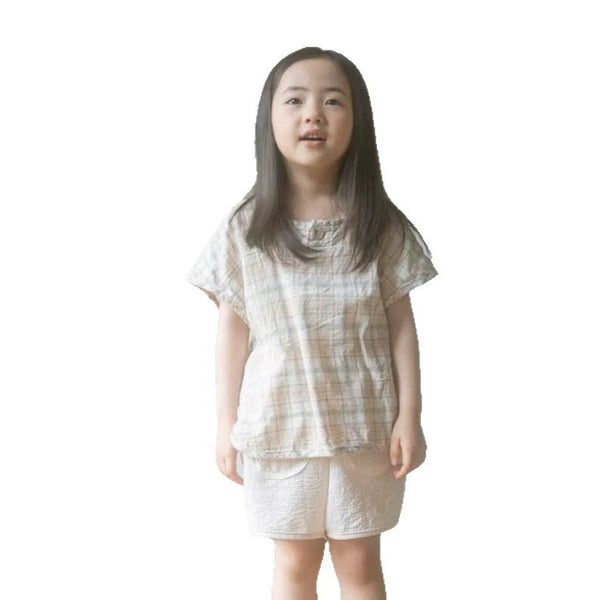 Summer Short Sleeves Casual Plaid Pattern T-shirt