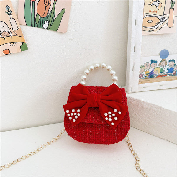 Stylish And Versatile Girls Portable Red Crossbody Handbag