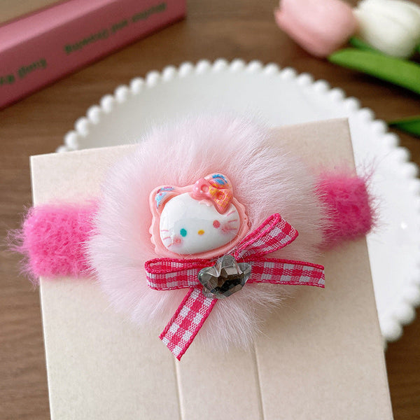 Cartoon Doll Rhinestone Bow Hairband