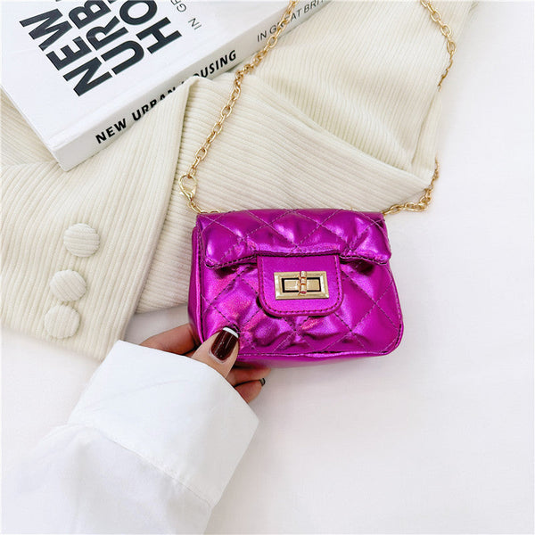 Fashionable Mini Girls Shiny Crossbody Handbag