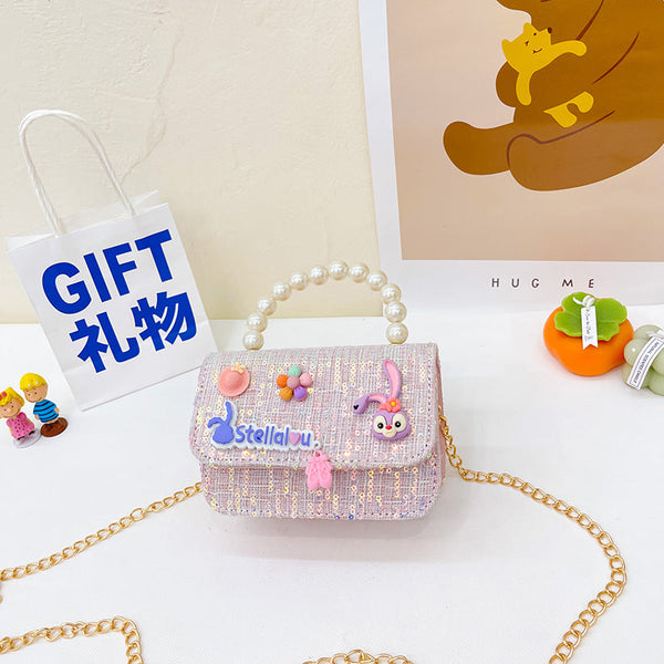 Children's Cartoon Patched Pattern Fashion Princess Crossbody Bags