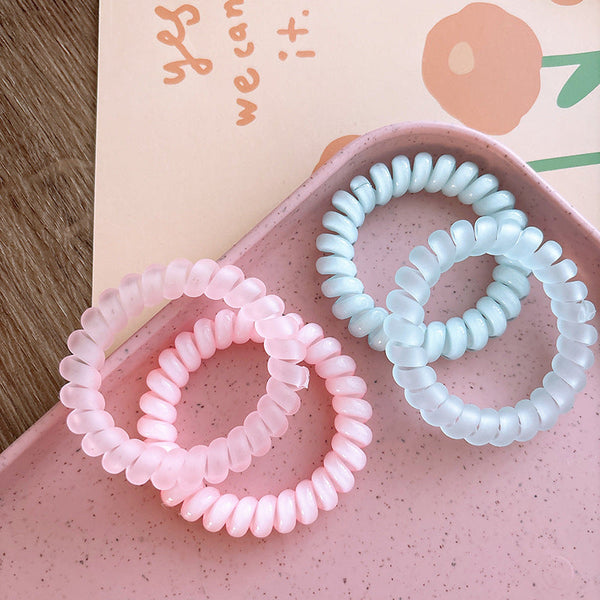 Telephone Cord Style Hair Tie With High Elasticity