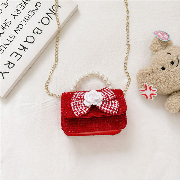 Stylish And Versatile Girls Portable Red Crossbody Handbag