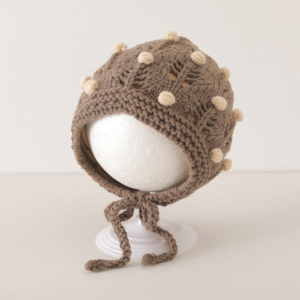 Winter and Autumn Vintage Design Warm Balaclava for Baby: Sweet Cute Ear Protector Hat