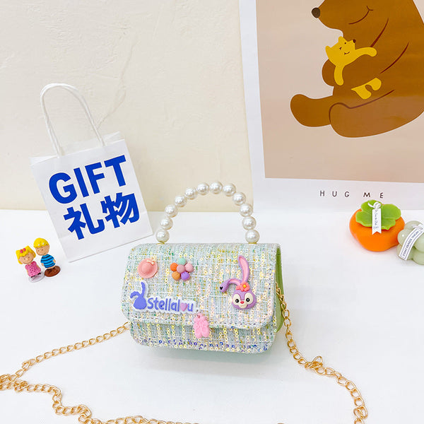 Children's Cartoon Patched Pattern Fashion Princess Crossbody Bags