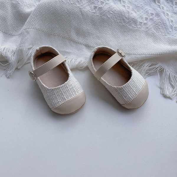 Baby Girl Color Patchwork Cloth Toddler Soft-Sole Anti-Slip Walking Shoes