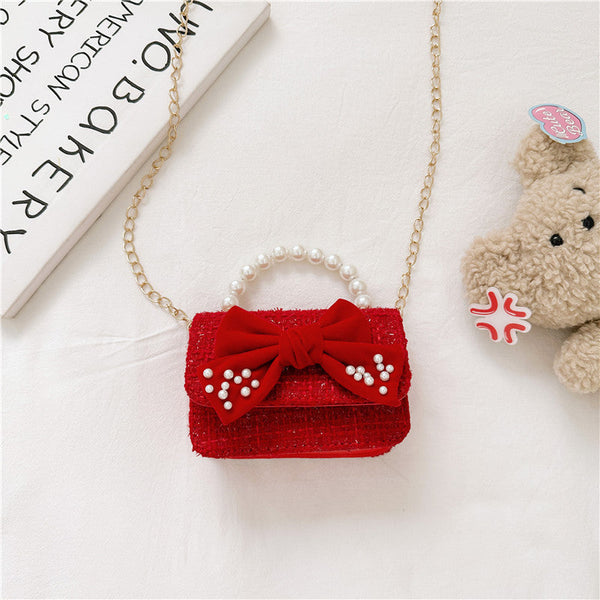 Stylish And Versatile Girls Portable Red Crossbody Handbag