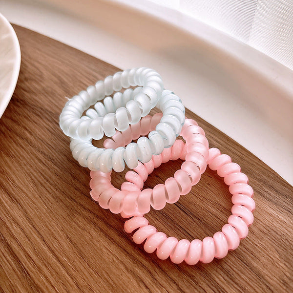 Telephone Cord Style Hair Tie With High Elasticity