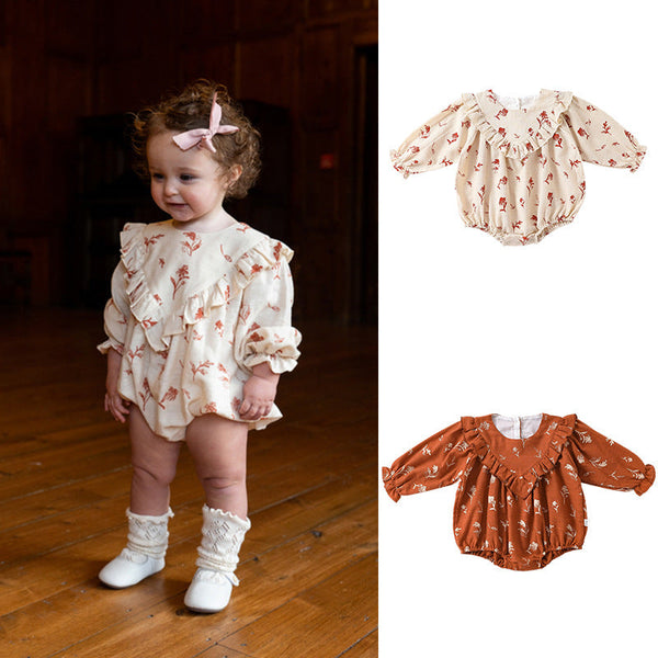 Flower Pattern Vintage Style Cute Onesies