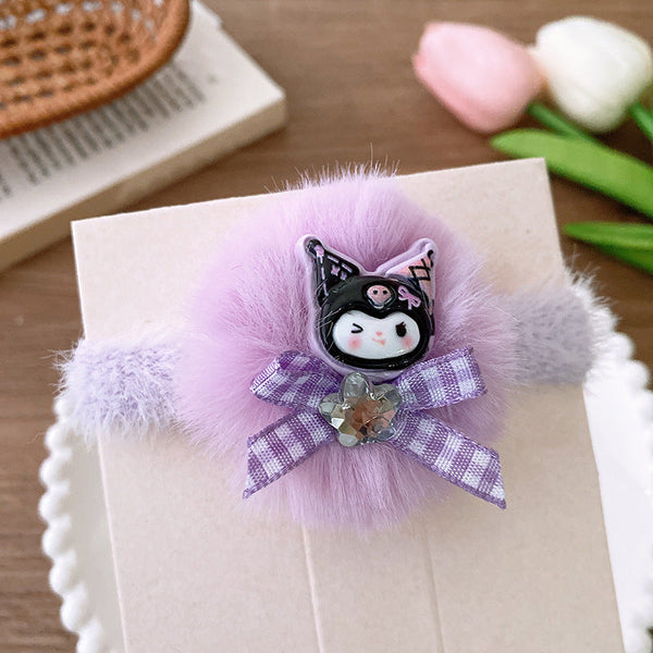 Cartoon Doll Rhinestone Bow Hairband