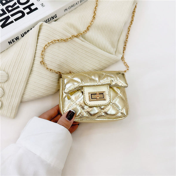 Fashionable Mini Girls Shiny Crossbody Handbag