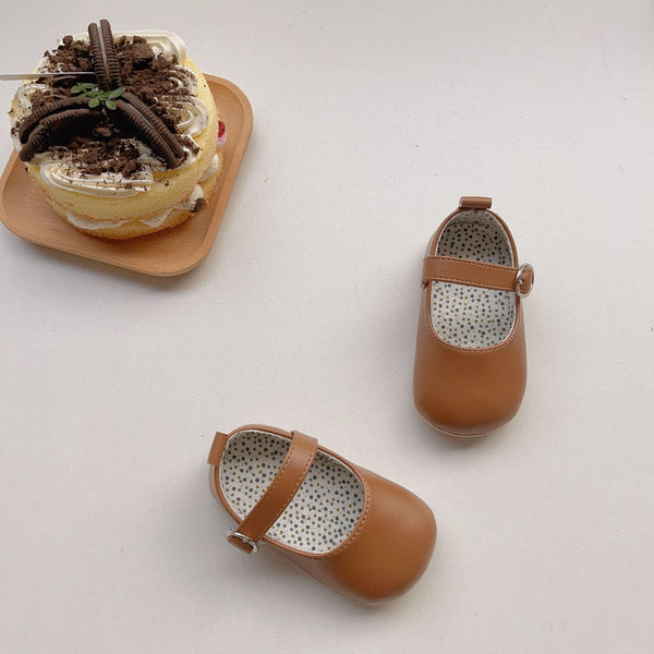 Baby Girl Solid Color Toddler Soft-Sole Anti-Slip Walking Shoes