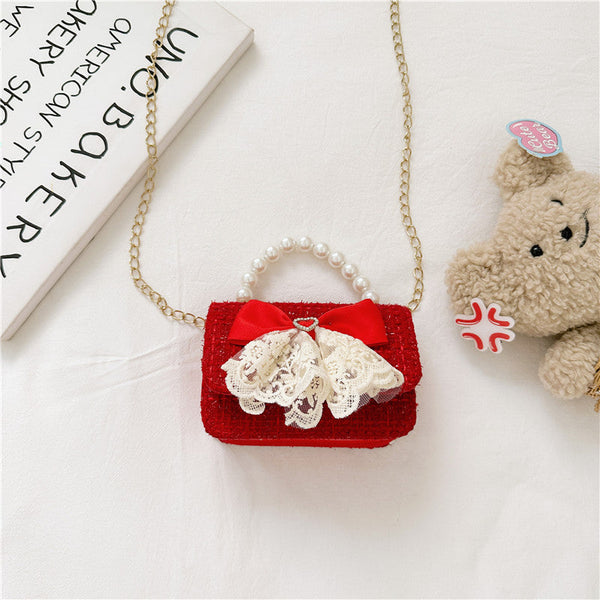 Stylish And Versatile Girls Portable Red Crossbody Handbag