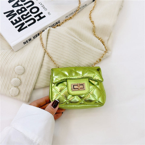 Fashionable Mini Girls Shiny Crossbody Handbag