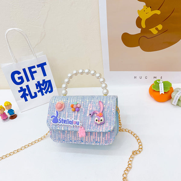 Children's Cartoon Patched Pattern Fashion Princess Crossbody Bags