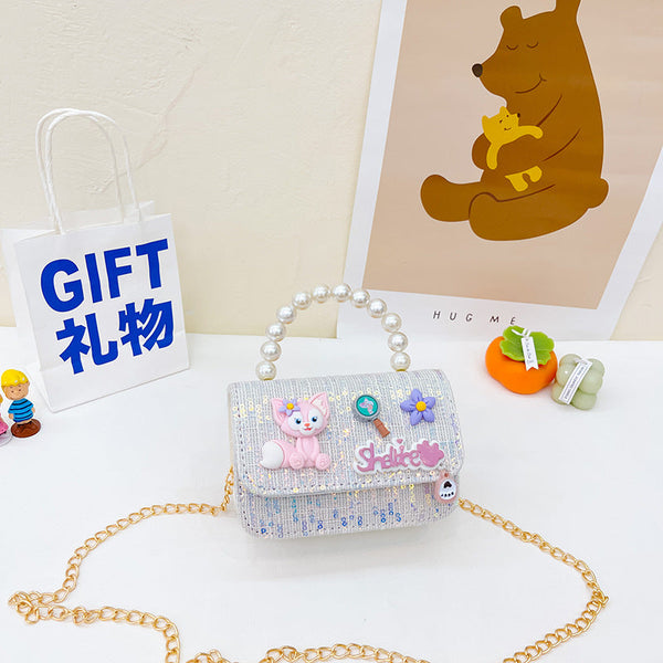 Children's Cartoon Patched Pattern Fashion Princess Crossbody Bags