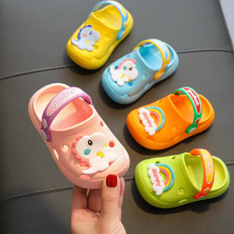 Baby Cartoon Animal & Rainbow Colorful Soft Bottom Slippers