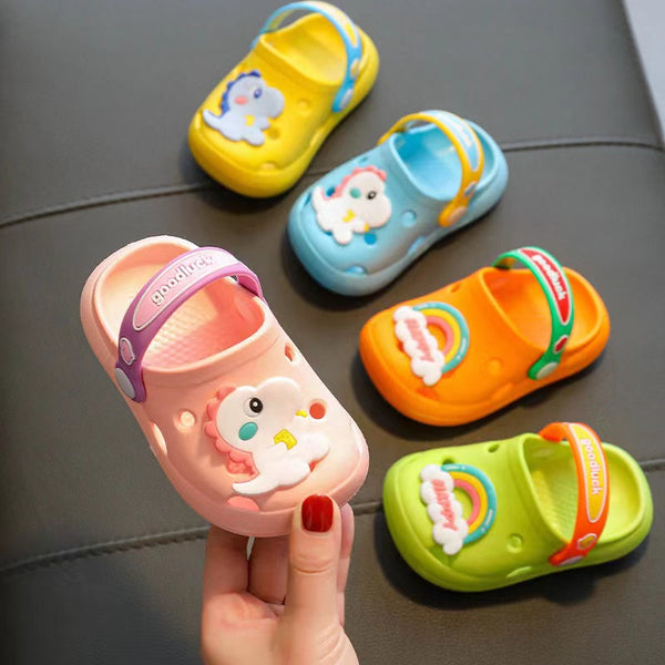 Baby Cartoon Animal & Rainbow Colorful Soft Bottom Slippers