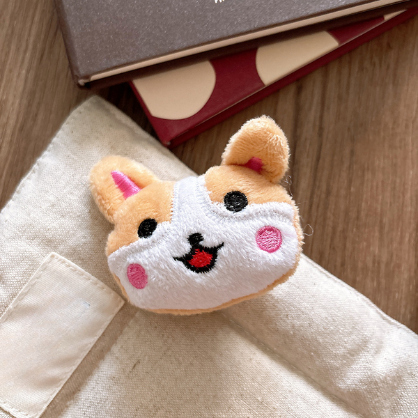 Children's Hair Clip with Animal Faces and 3D Cotton Filling
