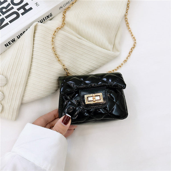 Fashionable Mini Girls Shiny Crossbody Handbag
