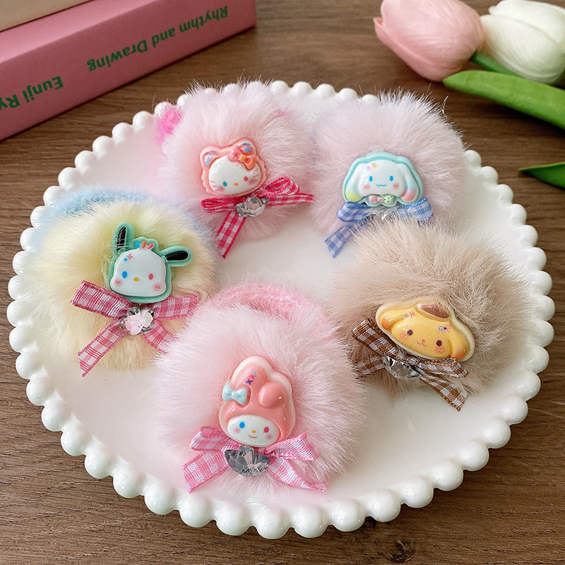 Cartoon Doll Rhinestone Bow Hairband