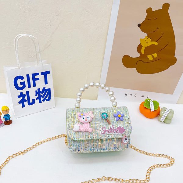 Children's Cartoon Patched Pattern Fashion Princess Crossbody Bags